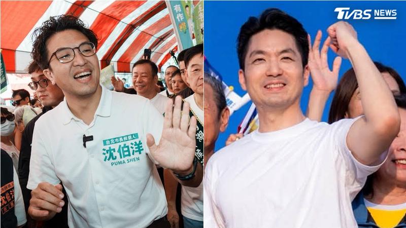 藍綠台北市長參選人沈伯洋與蔣萬安民調漸漸逼近。(圖/TVBS資料照)