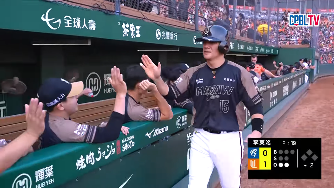 陳鏞基引退戰,2局下打出1分打點。(圖/畫面翻攝 CPBL中華職棒YouTube)