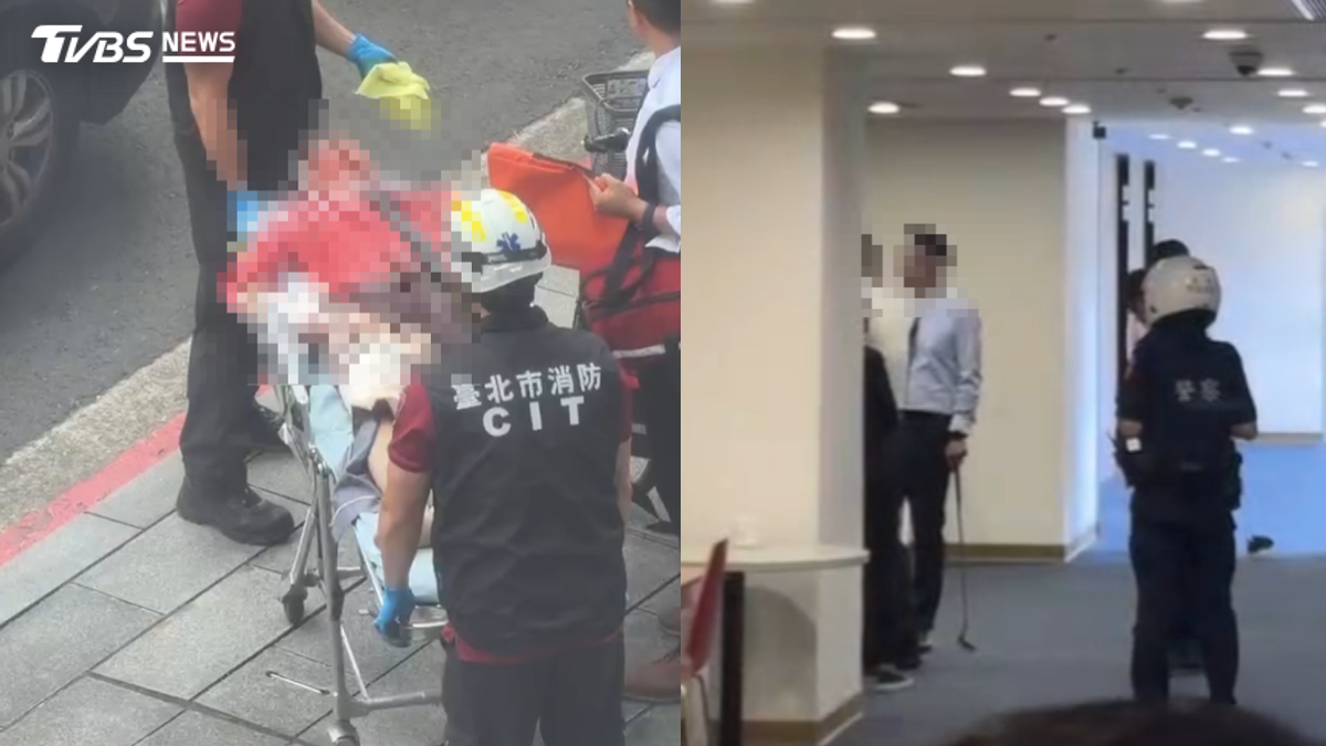 內部畫面曝!富邦業務遭砍「渾身血」 現場人員持高爾夫球桿警戒