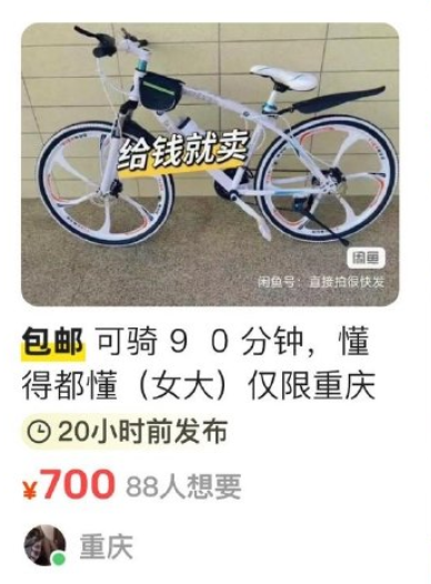 在平台搜尋腳踏車品牌時，出現疑似暗藏色情訊息的商品。（圖／翻攝自網路）