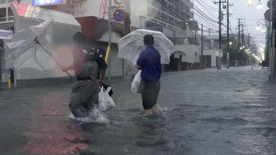 FOCUS全球新聞/「杜鵑」擦邊關東 多地雨量破紀錄 已釀4死