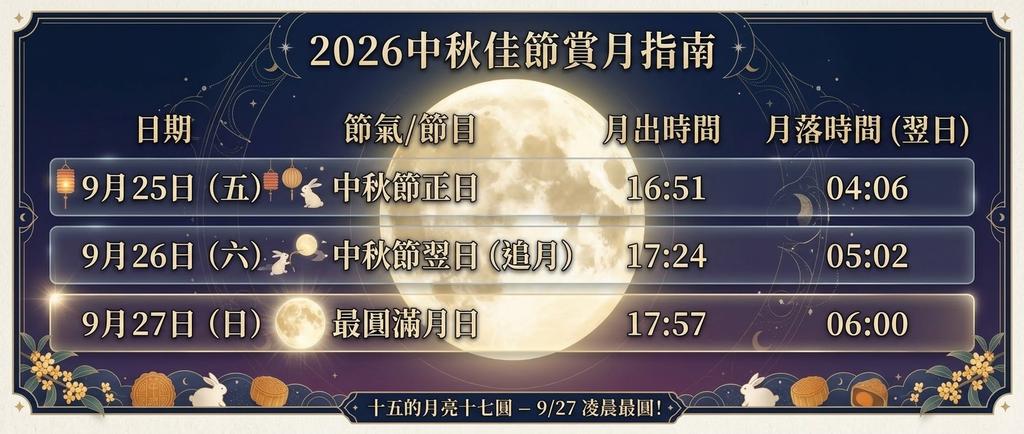 中秋-月亮-滿月-天氣