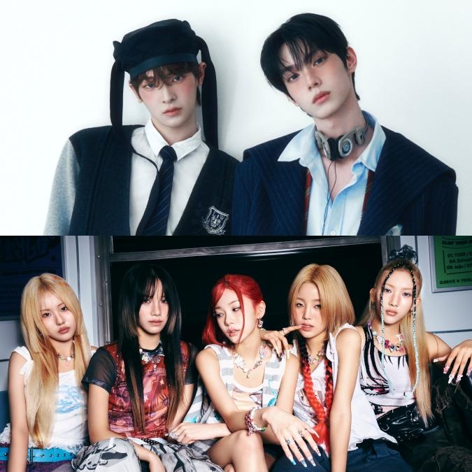 FLARE U（上）、YOUNG POSSE兩組韓流新勢力都將降臨「2026 KPOP PRIME」。（圖／寬宏藝術提供）