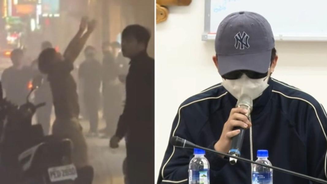 19歲男大生勇敢跳樓逃生,忍腿骨折,接住家人,救其他顧客。(圖/TVBS)