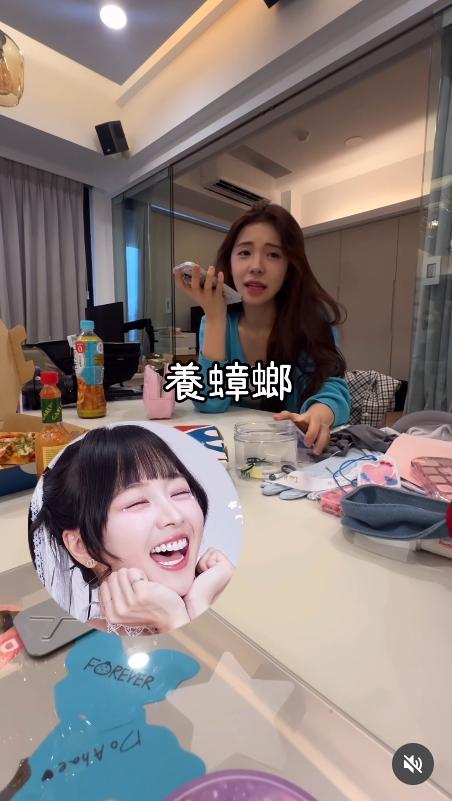 李多慧惡整籃籃。(圖/翻攝自IG @82dahyeda)