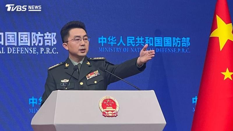 中國國防部發言人蔣斌。(圖/TVBS)