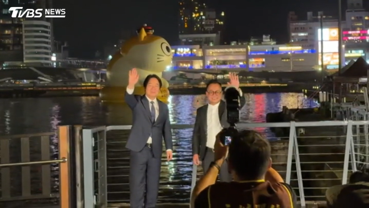 基隆「黃阿瑪」水氣球! 賴清德出席助選童子瑋