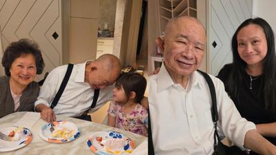 國際大導演吳宇森80歲大壽!溫馨全家福曝 祖孫「頭貼頭」超有愛