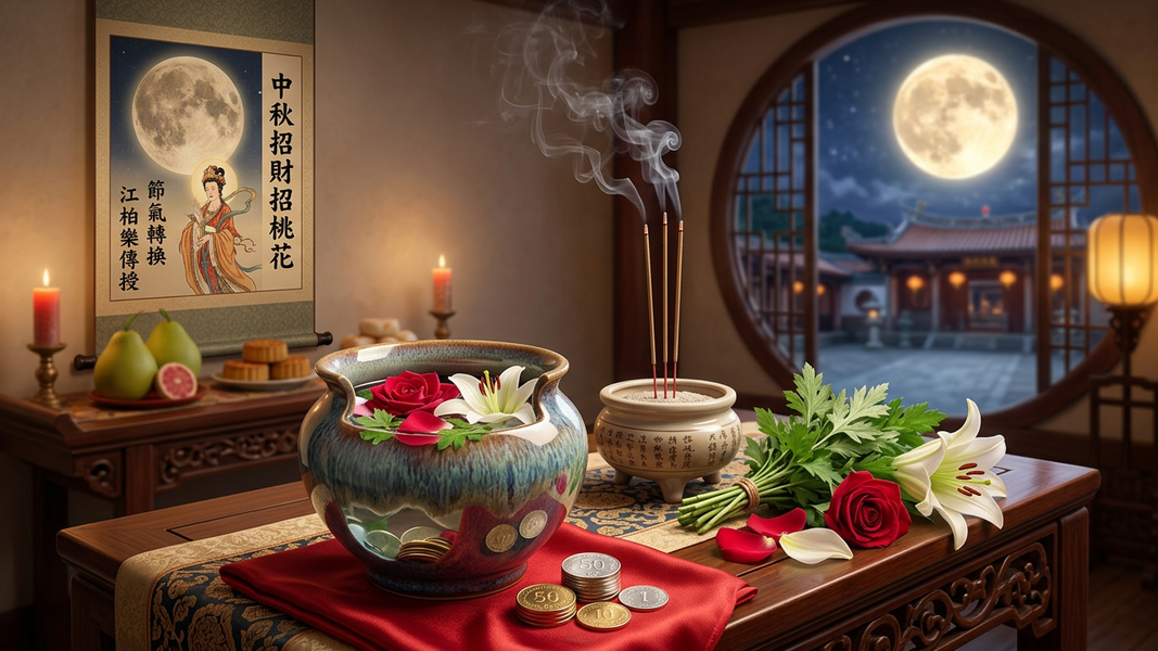 中秋節是改運招桃花好時機。(圖/AI 生成)