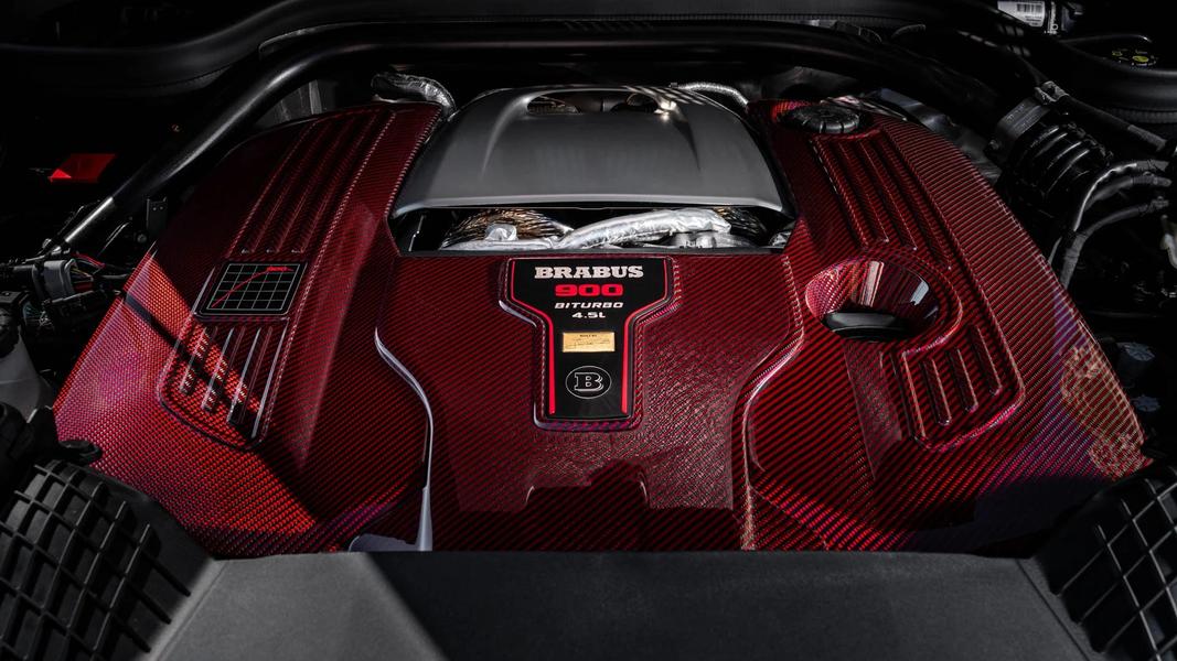 排氣量擴大到4.5升的V8雙渦輪引擎,輸出高達900匹、127.5公斤米。(圖/Brabus提供)
