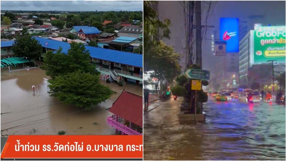 泰國遭暴雨狂灌!曼谷淹水積水深1公尺大亂交通 4萬人受影響