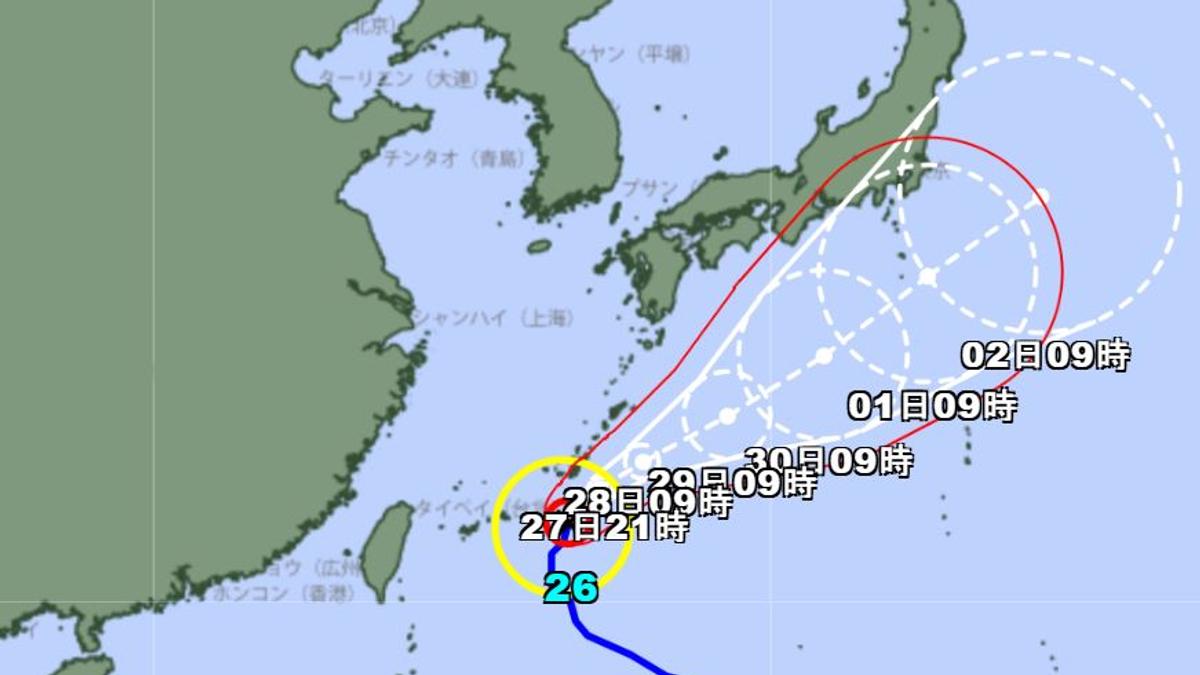 舒力基颱風日氣象廳路徑曝!29日逼近沖繩 秋雨鋒恐釀九州大雨