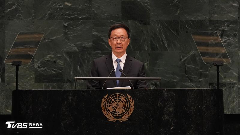 中國國家副主席韓正26日出席在聯合國總部舉行的聯合國大會並發表演說。(圖/達志影像美聯社)
