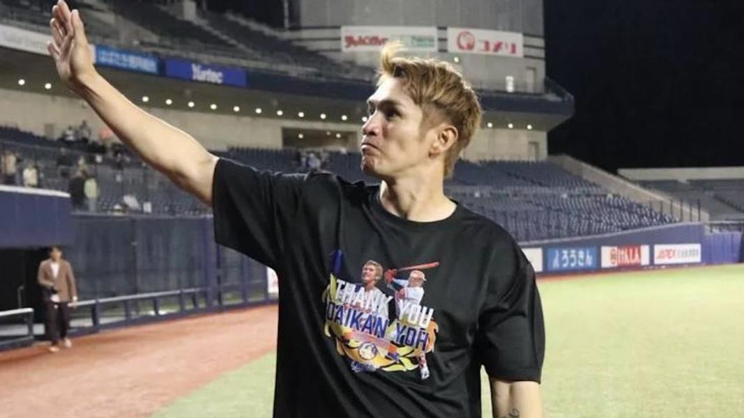 陽岱鋼引退賽敲出兩隻安打、還帶有1分打點,為生涯畫下美麗句點。(圖/翻攝自X/新潟天鵝皇隊)