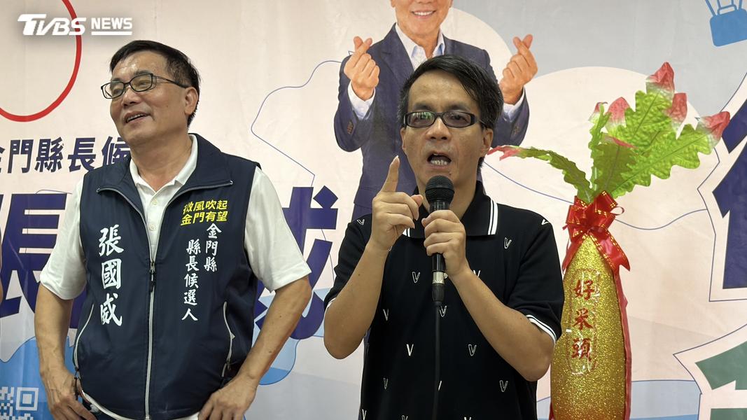 金門縣長參選人梁文韜認為金門不能再空轉直呼「大家都坐不住了」(圖/程子奕攝)