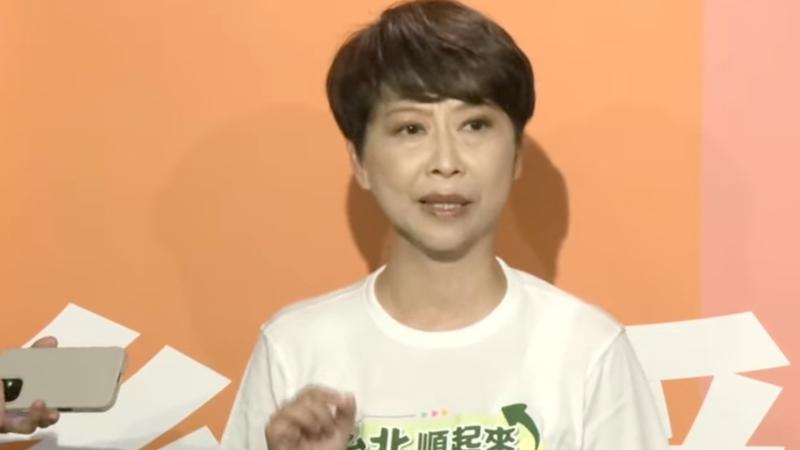 陳亭妃北上出席「台南之友挺沈伯洋後援會」。(圖/陳正敬攝)