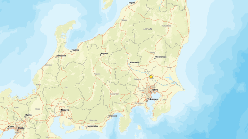 台北時間凌晨3時45分,日本茨城縣發生規模推估4.9地震。(圖/翻攝USGS)