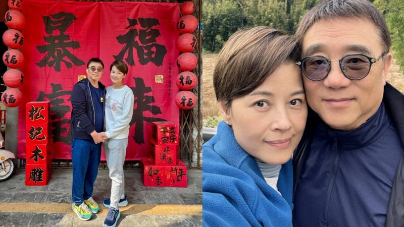 62歲的黎燕珊與現任男友計畫於明年再婚,照片幸福恩愛。(圖/翻攝自IG@evalaiyinshan)