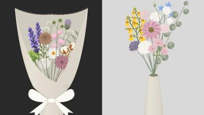Threads爆紅「線上插花」!20種花材隨你搭 還能印成明信片