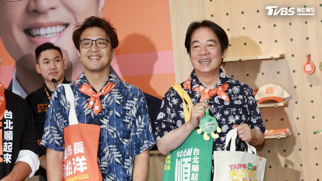 賴清德30日親到沈伯洋競總開箱。(圖/華子琛攝)
