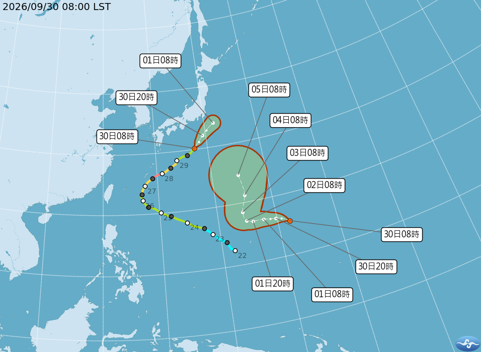 有新熱帶低壓生成。（圖／氣象署）
