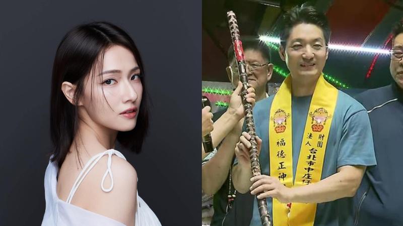 前美女主播王薀琁被網友造謠是台北市長蔣萬安粉絲,立刻出面否認並表態絕對不會投他。(圖/翻攝自梅根臉書、TVBS)