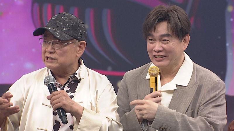 康康(右)爆「童安格」藝名由來沒人信,劉福助親口證實。(圖/中視提供)