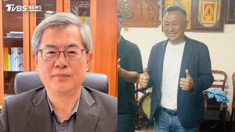 國民黨金門黨部主委楊鎮浯(右)表示,北農董事長一職已於上月23日交棒北市副市長李泰興(左)。(圖/TVBS)