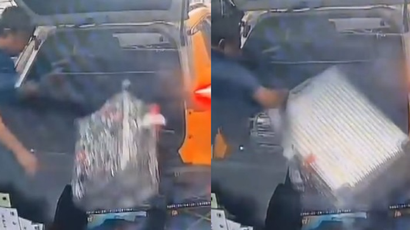 南韓電視台JTBC揭露一名韓國乘客在台遭計程車司機拒載並重摔行李,導致設備損壞卻獲不起訴,引發南韓社會高度關注。(圖/翻攝自JTBC)