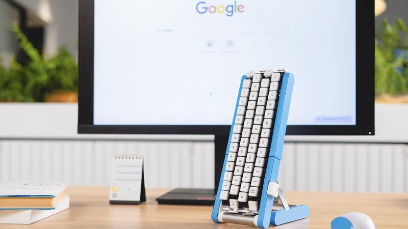 Google發表最新概念型創意產品「Gboard咕嚕咕嚕鍵盤」。(圖/翻攝自Google)