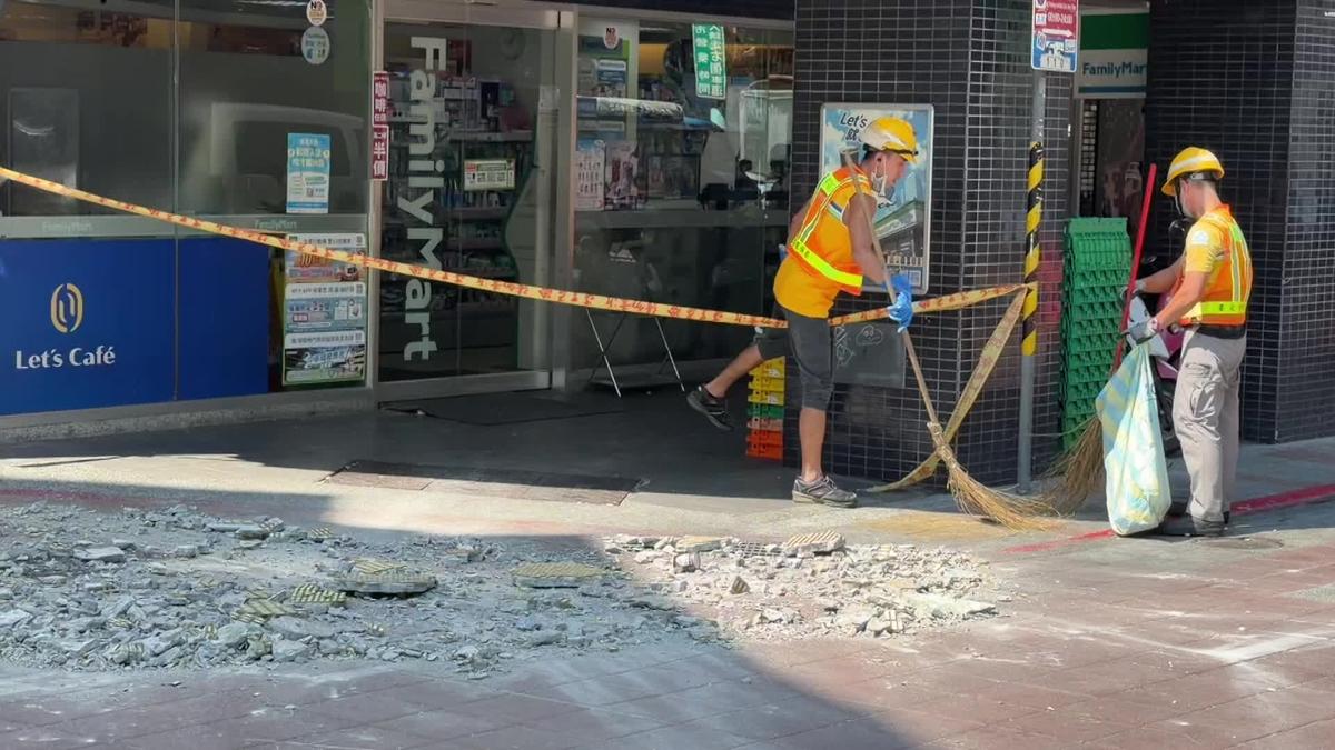 寧夏夜市旁大樓磁磚崩落 列「立即危險」