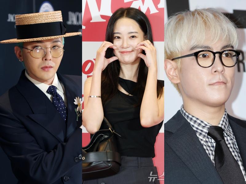 GD(左起)、李周妍、T.O.P與NANA的緣分再受關注。(圖/news1提供)