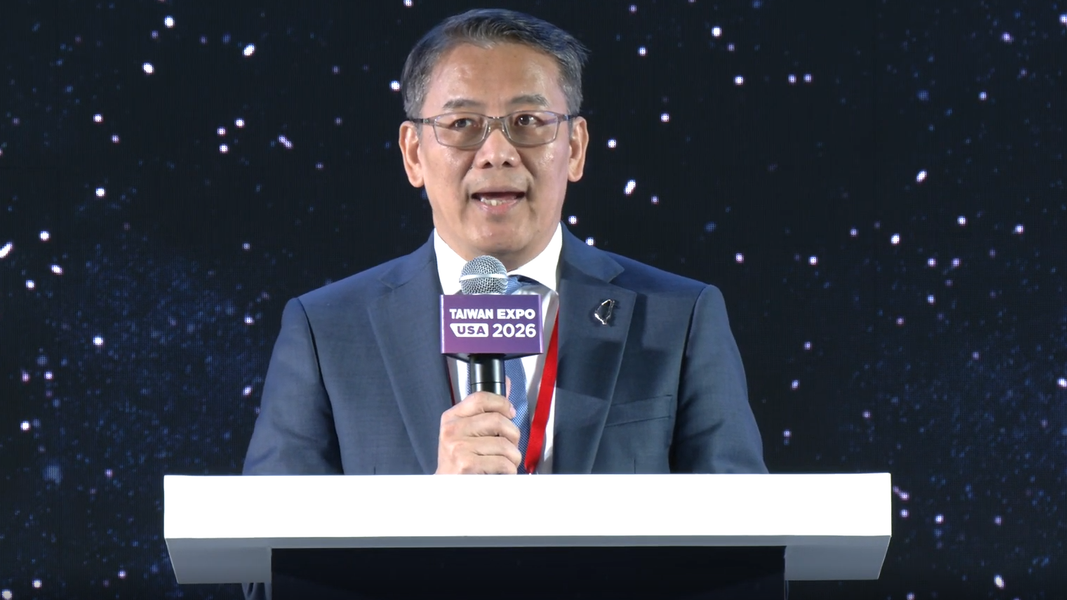 經濟部貿易署署長劉威亷表示,經濟部正積極推動「立足台灣、布局全球、行銷全世界」的策略(圖/畫面來源:外貿協會)