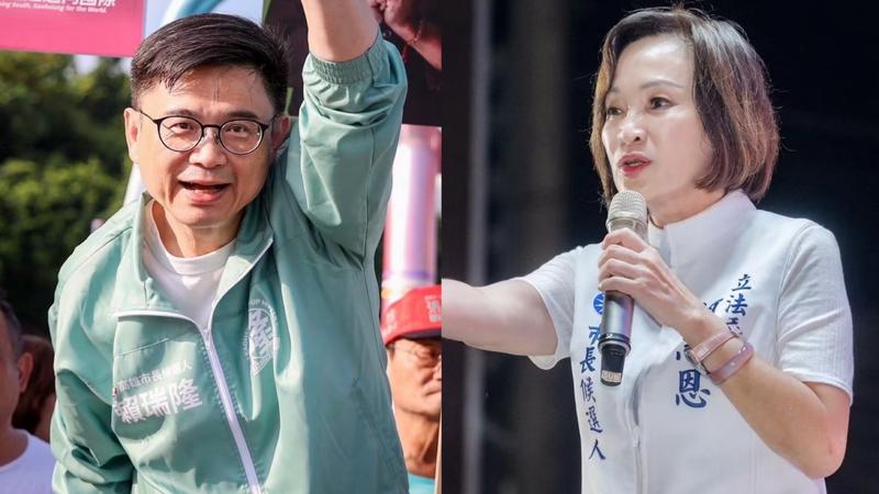 高雄市長之戰,由民進黨賴瑞隆對決國民黨柯志恩。(圖/TVBS)