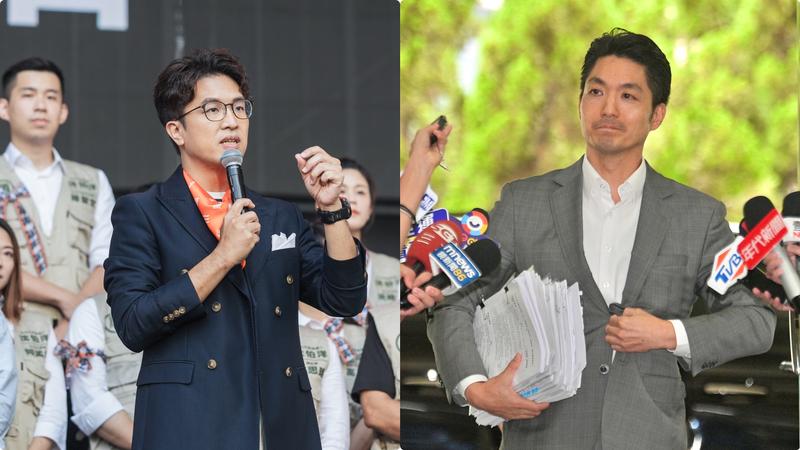 針對沈伯洋毒品舊文,蔣萬安提出三問。(圖/沈伯洋辦公室、TVBS)