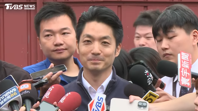 台北市長蔣萬安今早出席文山區景豐二區社會住宅新建工程開工典禮。(圖/TVBS)