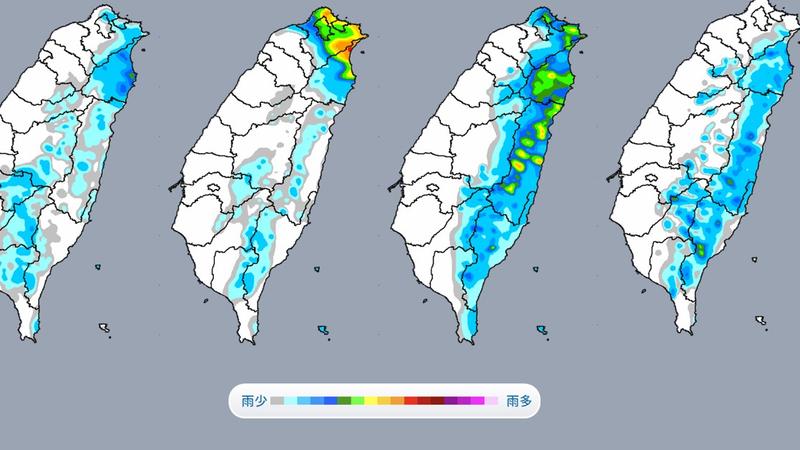 未來一週雨勢。(圖/翻攝自氣象署)