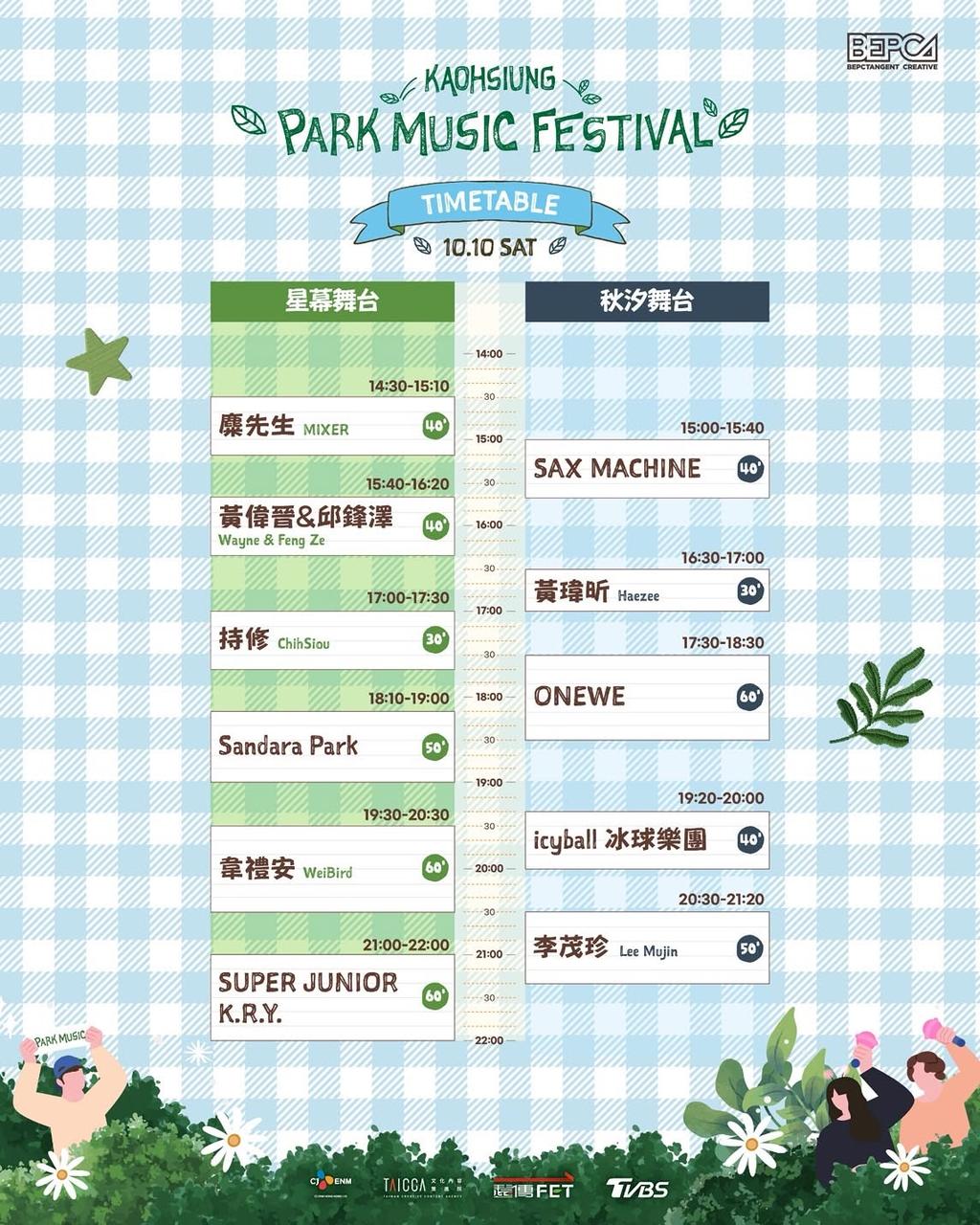 高雄公園音樂節售票-高雄公園音樂節主辦-高雄公園音樂節票價-高雄公園音樂節卡司 