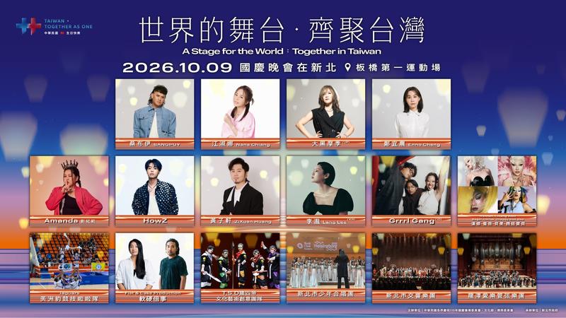 115年國慶晚會從暖場起共規劃8段演出。(圖片來源:新北市政府文化局)