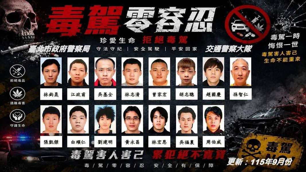 毒駕累犯長相姓名。(圖/北市交大提供)