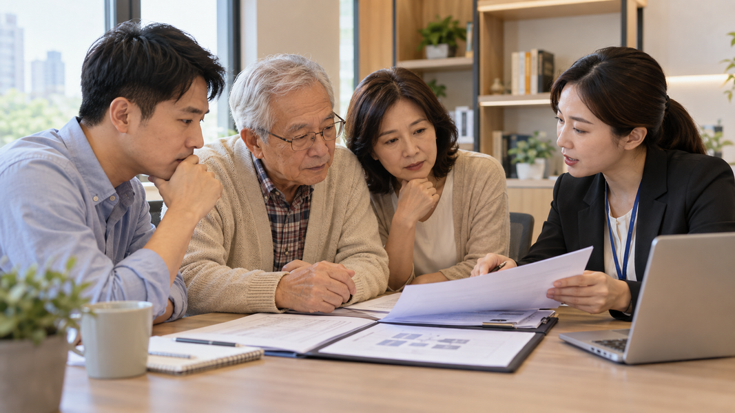 長輩財產誰來管?失智症增加,家庭恐陷法律與親情兩難。(圖/AI 生成)