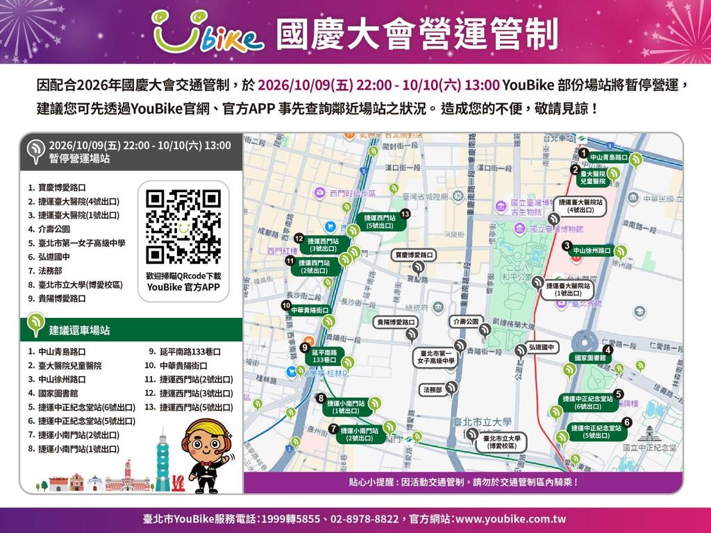 國慶交通管制-國慶交通管制時間-國慶交通管制路段-國慶交通管制範圍-國慶連假封路時間-國慶連假大眾運輸