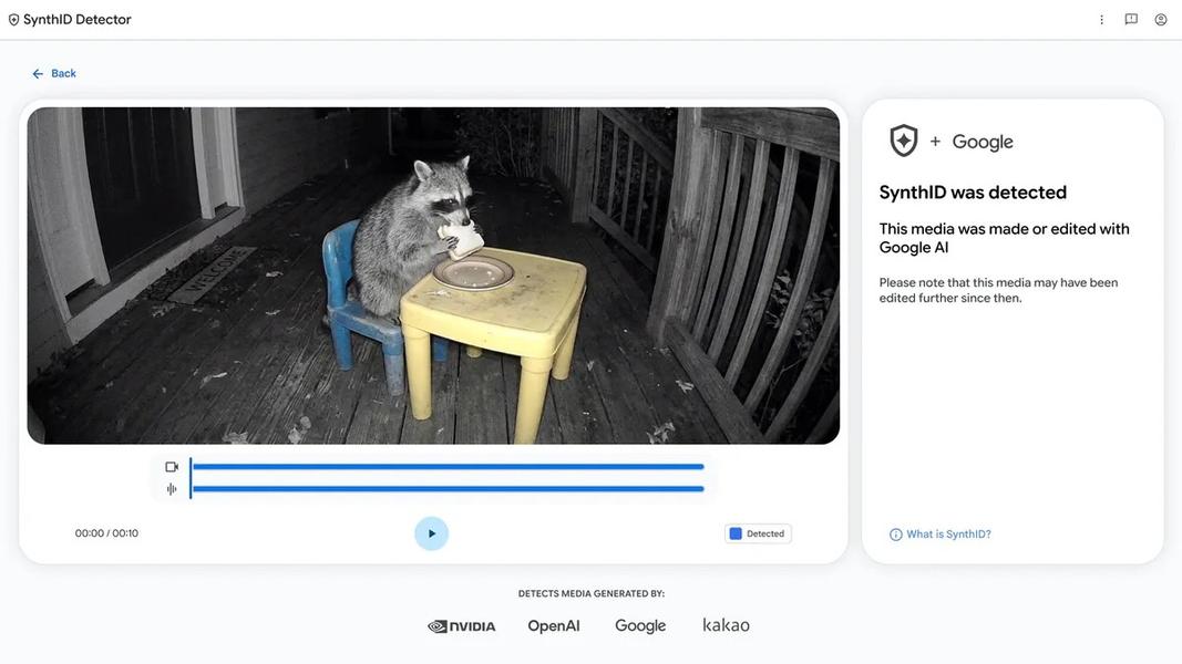 Google開放SynthID Detector 全球用戶可驗證AI生成圖片、影片及音訊