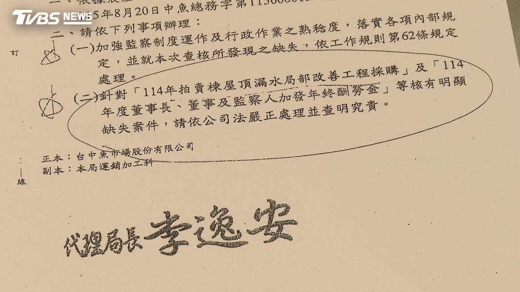 「把自己當員工」7年領年終!台中魚市場董座溢領122萬被追繳。(圖/TVBS)