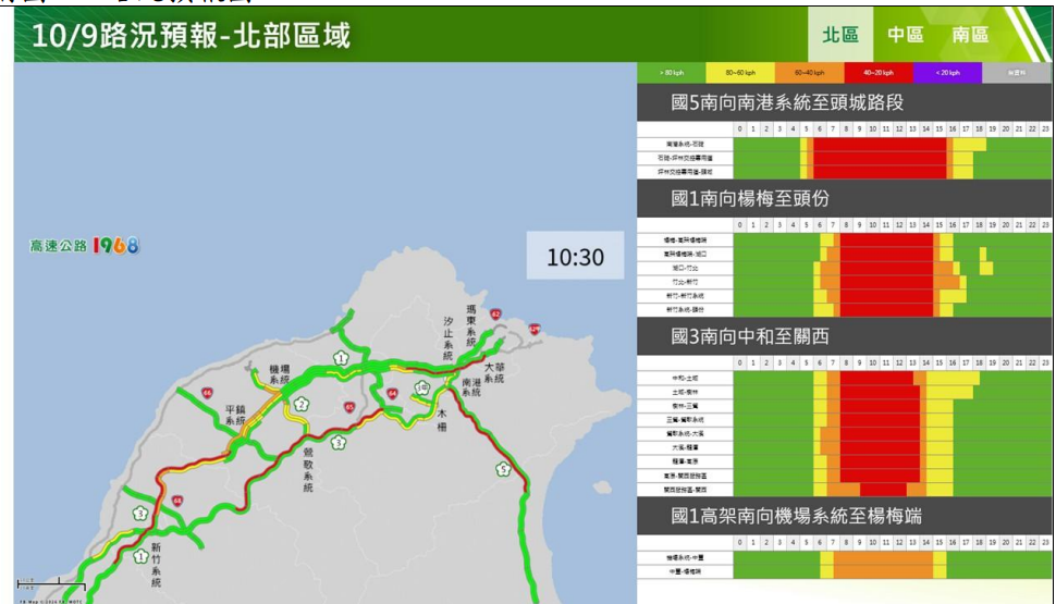 國5南向南港系統至頭城出現長時間壅塞。(圖/高公局提供)