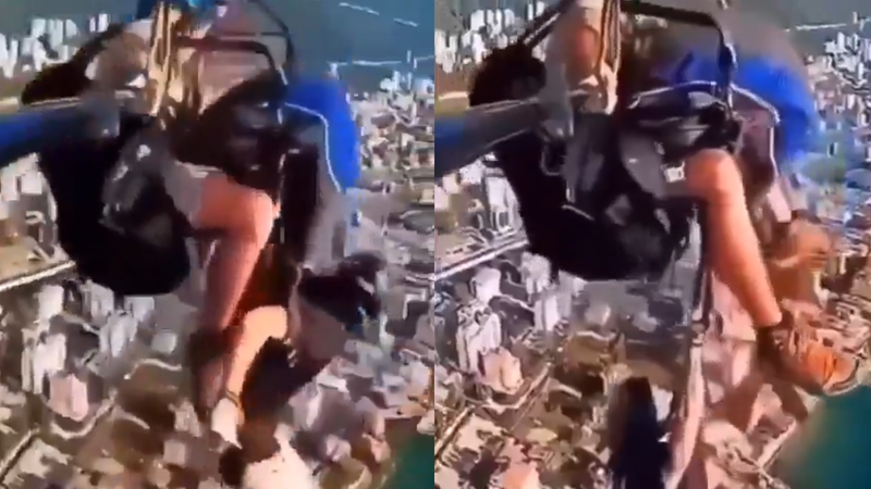 哥倫比亞麥德林日前發生一起飛行傘高空墜落事故,以色列雙籍遊客因安全裝備鬆脫懸空掙扎後不幸墜地身亡,當地警方已對裝備與事故原因展開全面調查。(圖/翻攝自X@xuser_808)