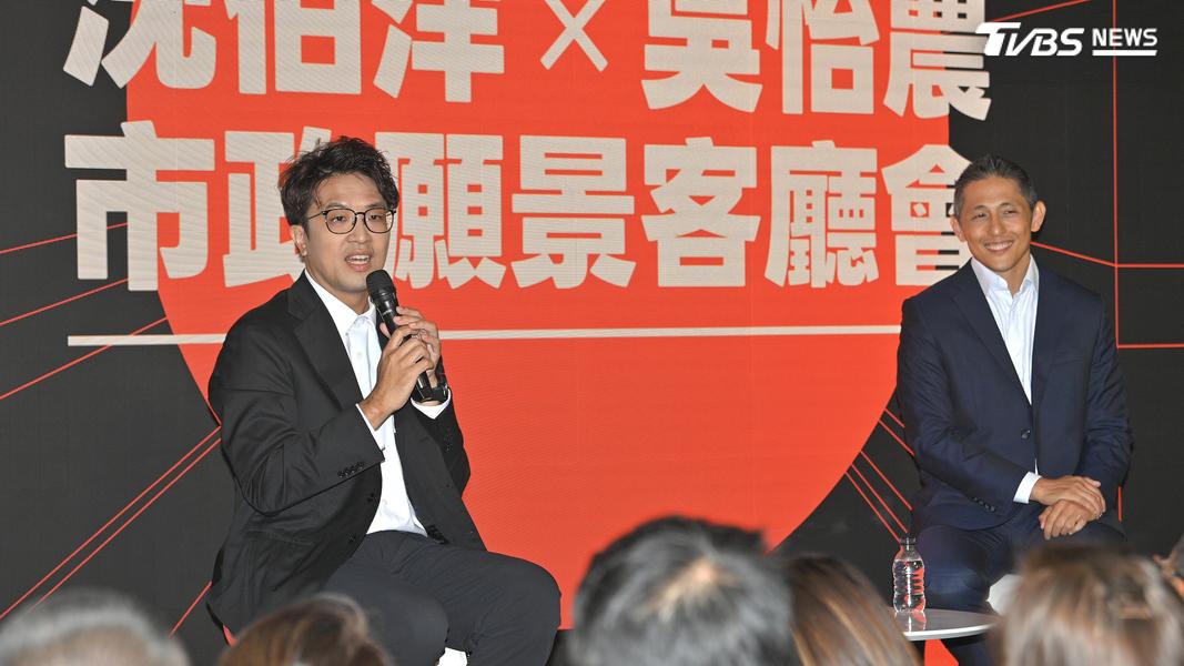 吳怡農9日晚間作為沈伯洋競總副主委一同出席客廳會。(圖/胡瑞麒攝)