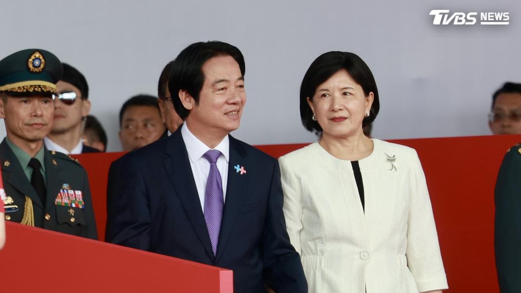 總統賴清德與第一夫人吳玫如一同出席國慶大會。(圖/華子琛攝)