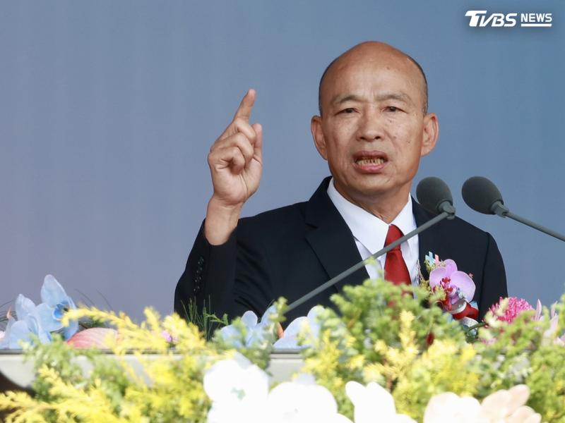 立法院長韓國瑜在國慶致詞。(圖/胡瑞麒攝)