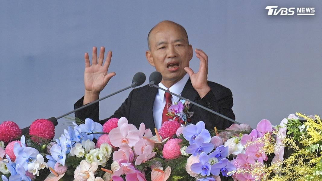 立法院長韓國瑜在國慶致詞。(圖/胡瑞麒攝)